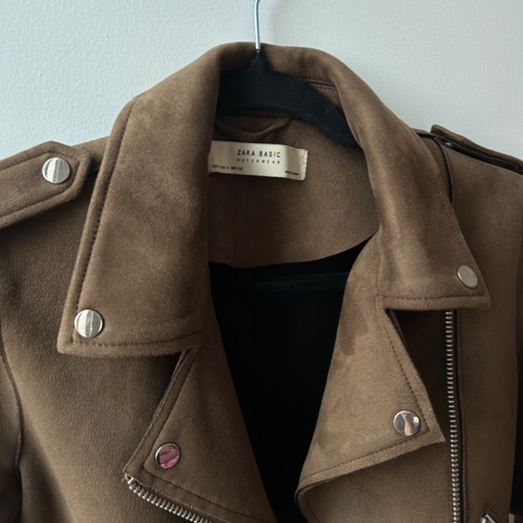 (SOLD) Zara Suede Moto Jacket - Picture 2 of 3